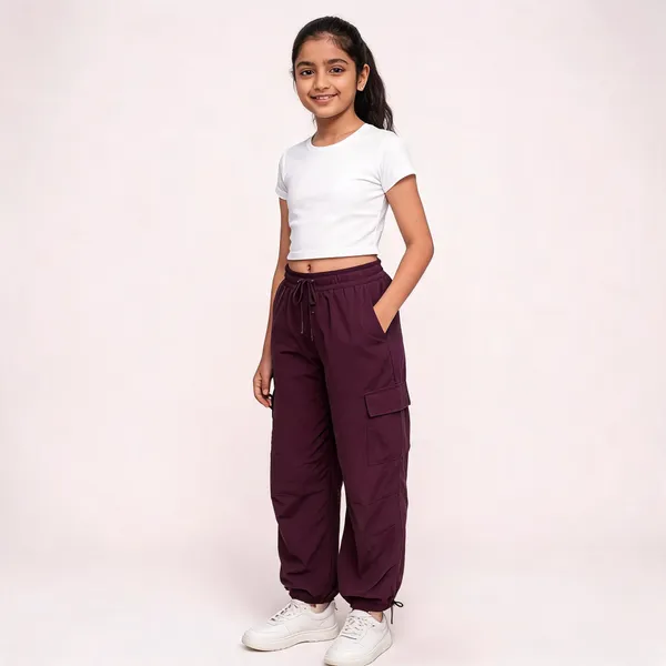 Maroon_Cargo_Jogger_Pants_for_Girl