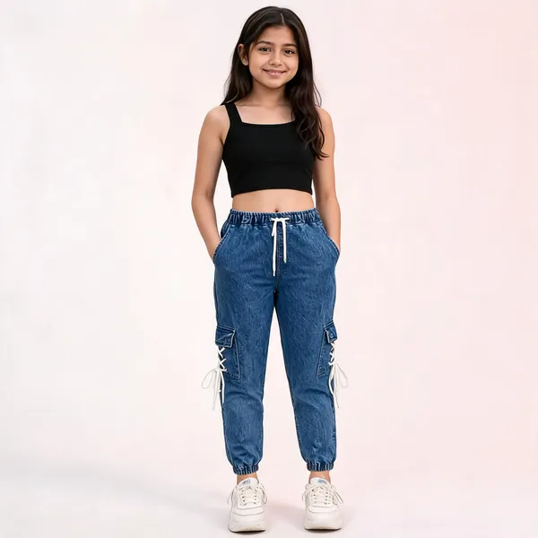Blue_Denim_Cargo_Jogger_Pants_for_Girl