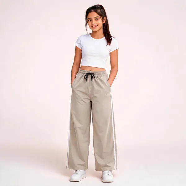 Beige_And_Black_Wide_Leg_Track_Pants_for_Girl