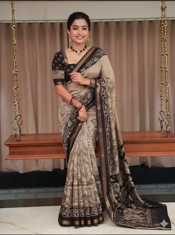 Beige_Malcotton_Saree_For_Women