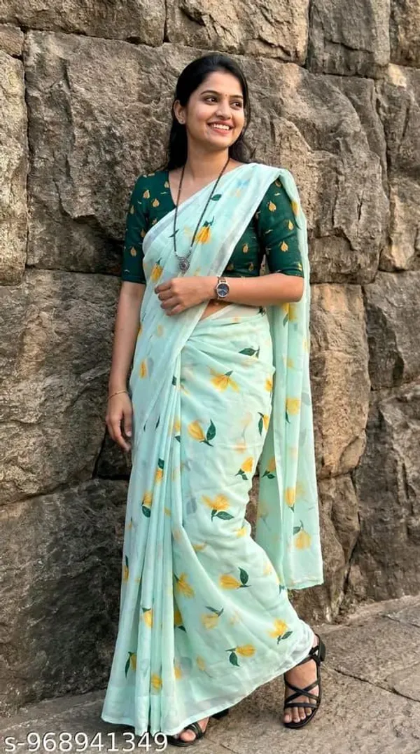 Mint_Linen_Saree_For_Women