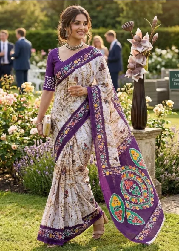 Purple_Linen_Saree_For_Women