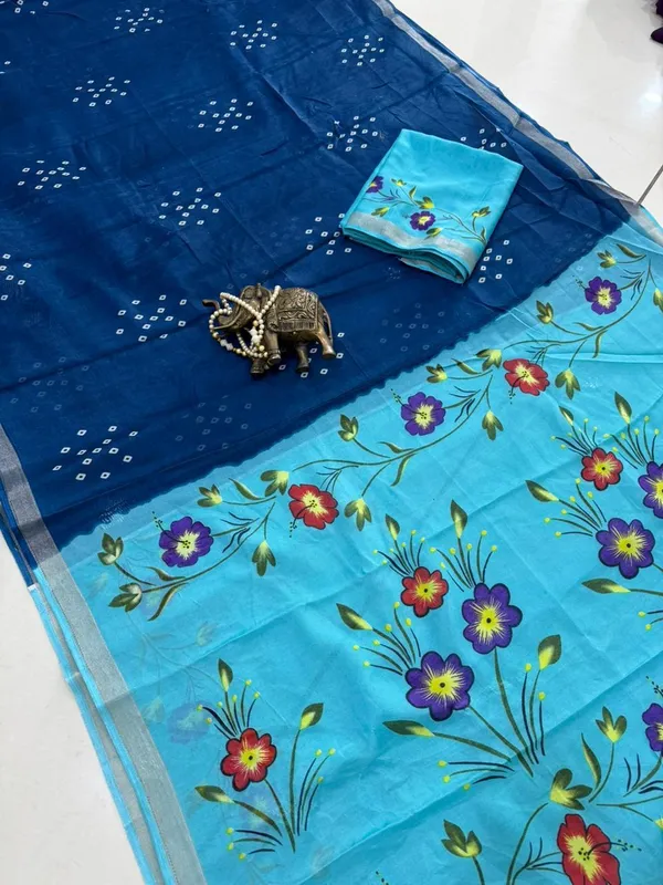 Blue_Linen_Saree_For_Women