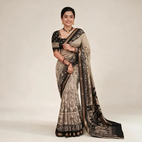 Beige_Malcotton_Saree_For_Women