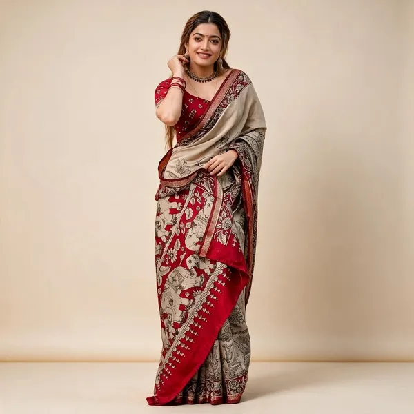 Beige_Malcotton_Saree_For_Women
