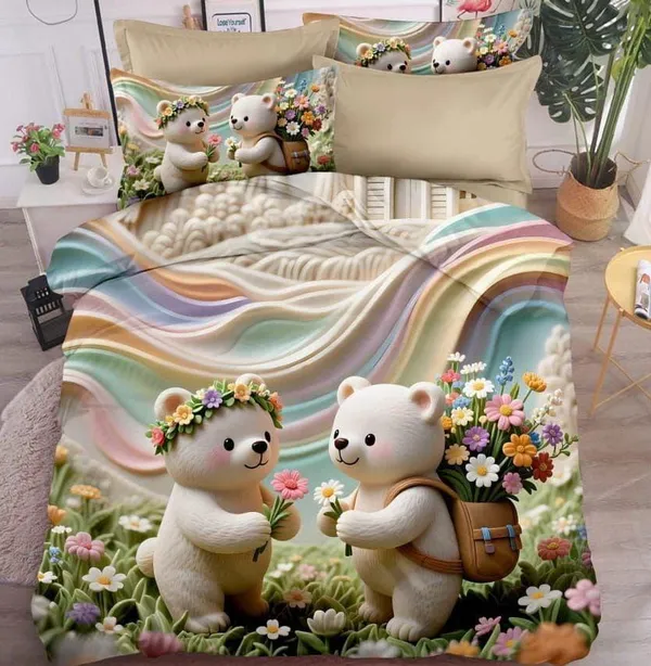 Cotton_Digital_Beige_Hd_Printed_King_Size_Bedsheet