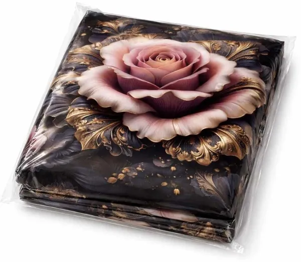 Black_Cotton_Polyester_Rose_Floral_Print_Queen_Size_Fitted_Bedsheet