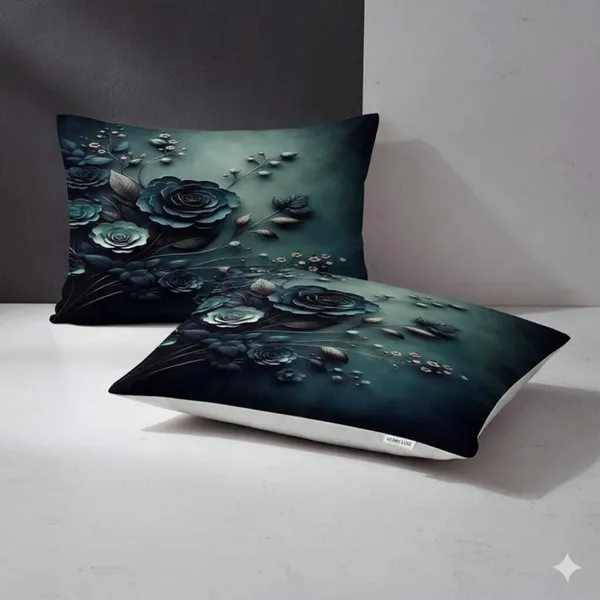 Green_Cotton_Polyester_Floral_Print_Queen_Size_Flat_Bedsheet