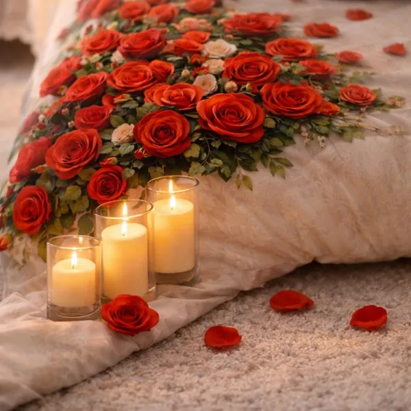 Cotton_Wedding_Couple_Floral_Print_Queen_Size_Bedsheet