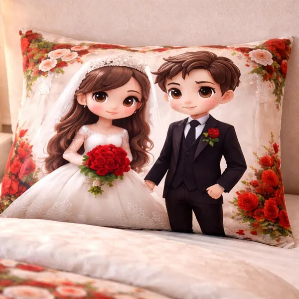Cotton_Wedding_Couple_Floral_Print_Queen_Size_Bedsheet