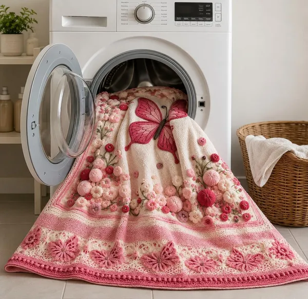 Cotton_Digital_Pink_Butterfly_Floral_Print_King_Size_Bedsheet