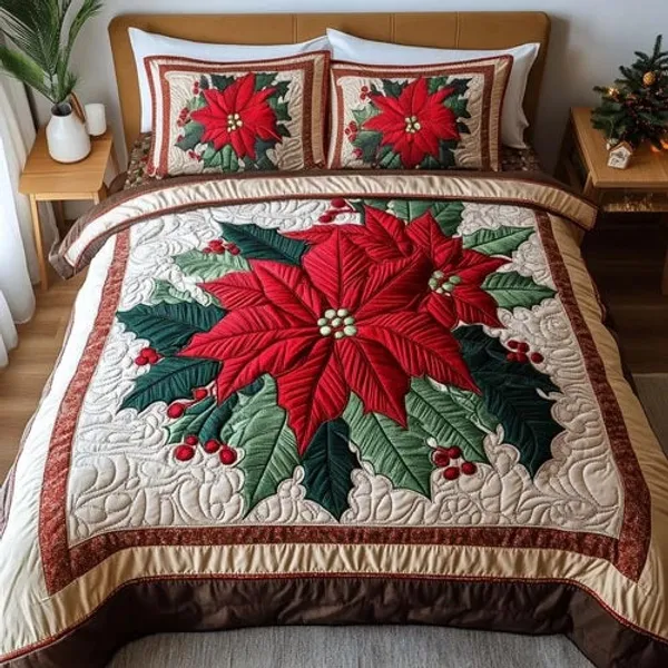 White_Glace_Cotton_Black_White_Floral_Print_King_Size_Bedsheet