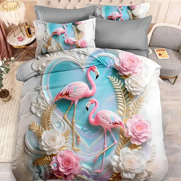 White_Cotton_Polyester_Hd_Digital_Print_King_Size_Bedsheet