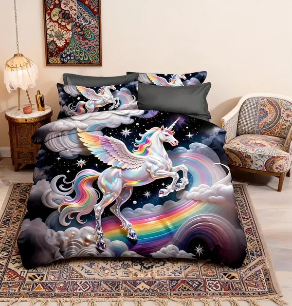 Blue_Cotton_Polyester_Hd_Digital_Print_King_Size_Bedsheet