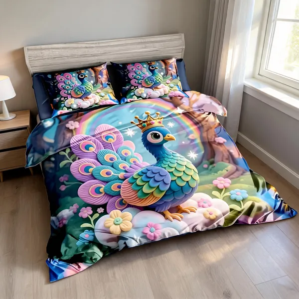 Blue_Cotton_Polyester_Hd_Digital_Print_King_Size_Bedsheet