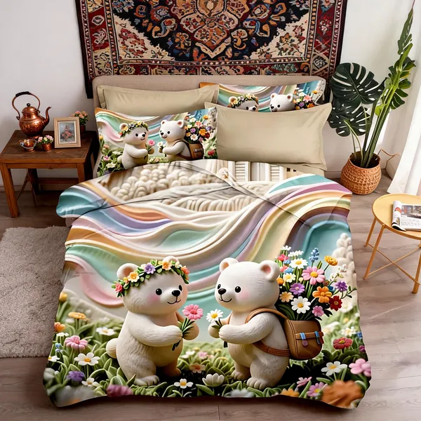 Cotton_Digital_Beige_Hd_Printed_King_Size_Bedsheet