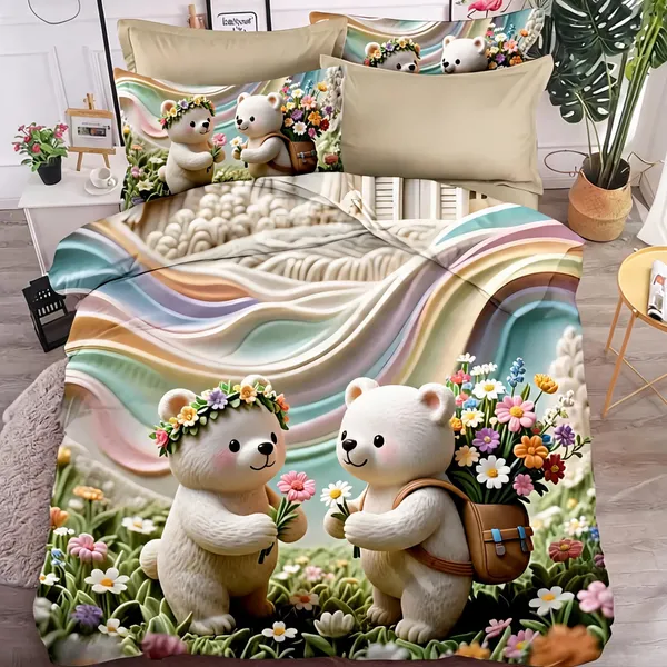 Cotton_Digital_Beige_Hd_Printed_King_Size_Bedsheet