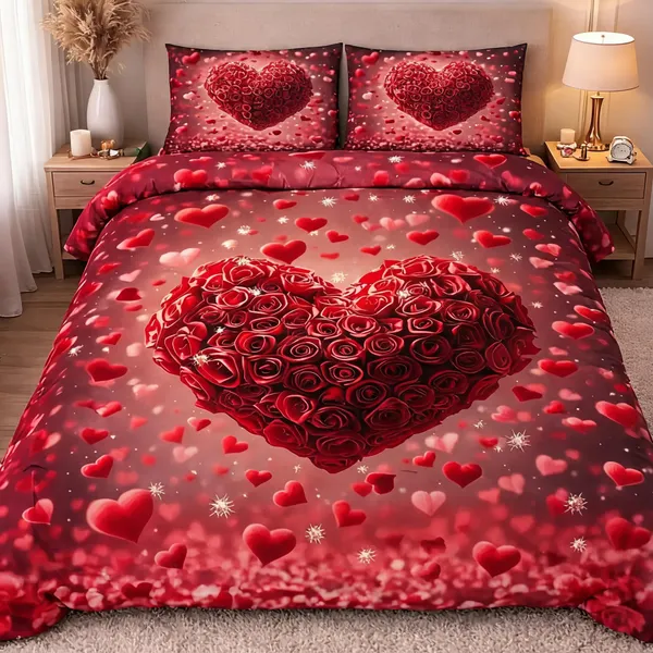 Cotton_Romantic_Red_Heart_Print_Queen_Size_Bedsheet