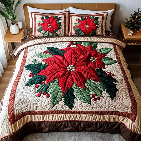 White_Glace_Cotton_Black_White_Floral_Print_King_Size_Bedsheet