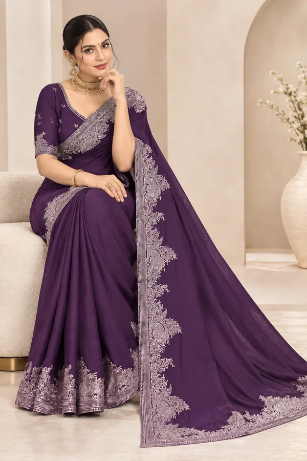 Purple_Embroidered_Saree_for_Women