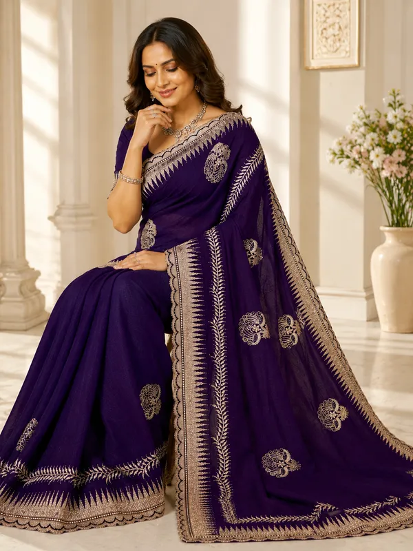Purple_Traditional_Saree_for_Women