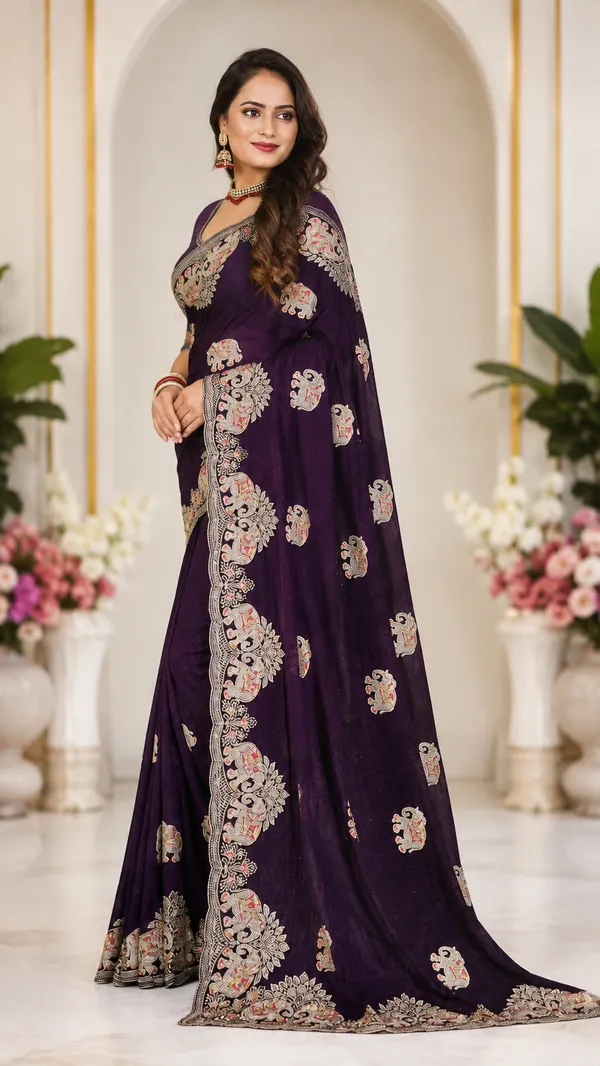 Purple_Embroidered_Saree_for_Women