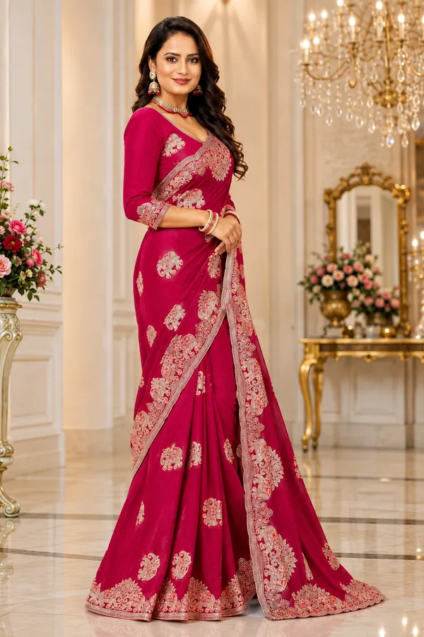 Magenta_Embellished_Saree_for_Women