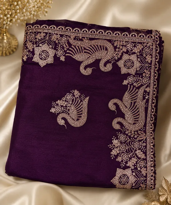 Purple_Embroidered_Saree_For_Women