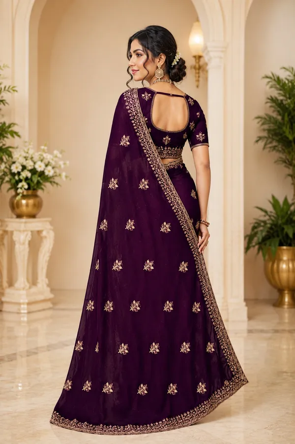 Maroon_Embroidered_Ethnic_Saree_For_Women