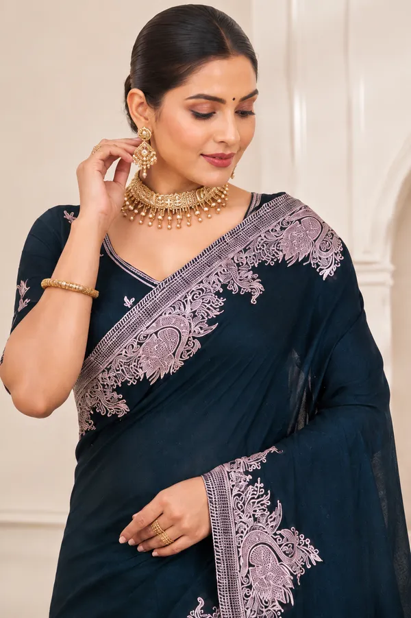 Navy_Embroidered_Saree_for_Women