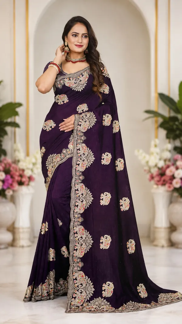Purple_Embroidered_Saree_for_Women