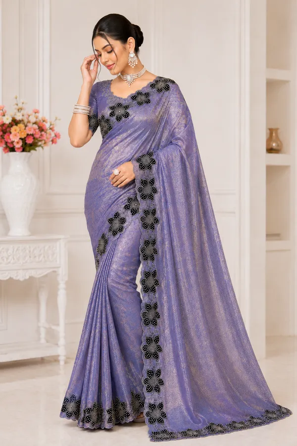 Lavender_Floral_Border_Saree_For_Women