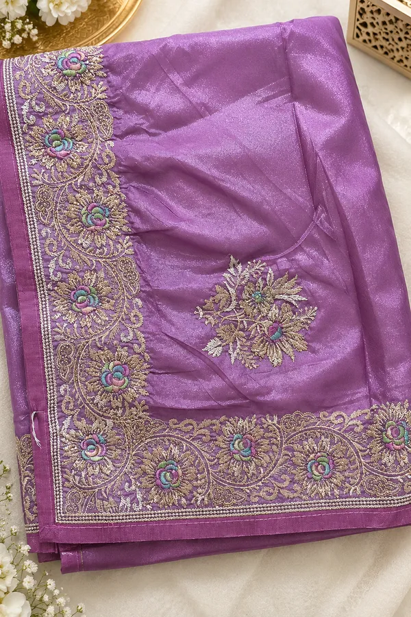 Purple_Embroidered_Saree_For_Women