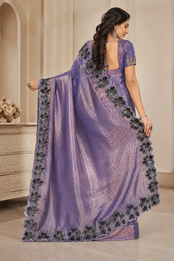 Lavender_Floral_Border_Saree_For_Women