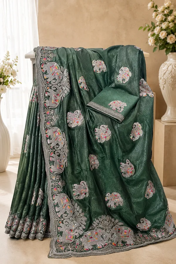 Green_Silk_Embroidered_Saree_For_Women