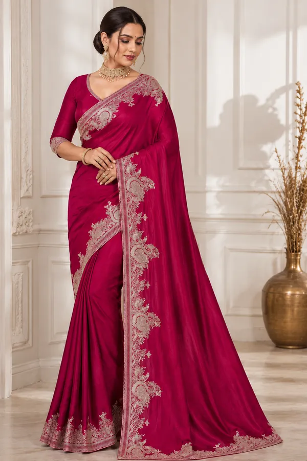 Magenta_Embroidered_Saree_for_Women
