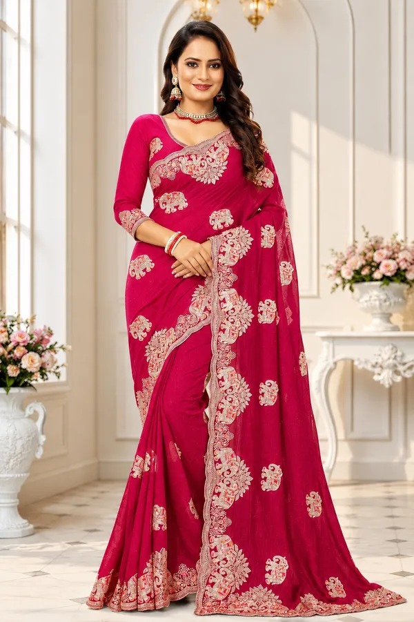 Magenta_Embellished_Saree_for_Women