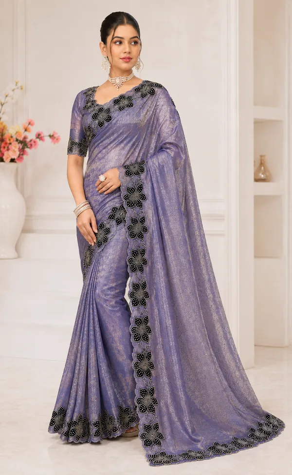Lavender_Floral_Border_Saree_For_Women