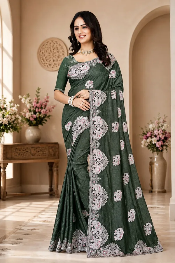 Green_Silk_Embroidered_Saree_For_Women