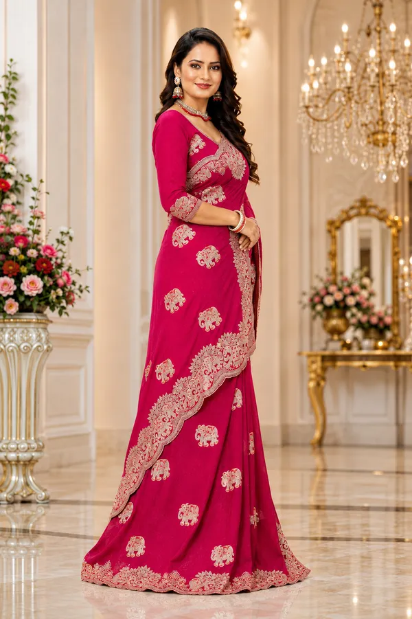 Magenta_Embellished_Saree_for_Women