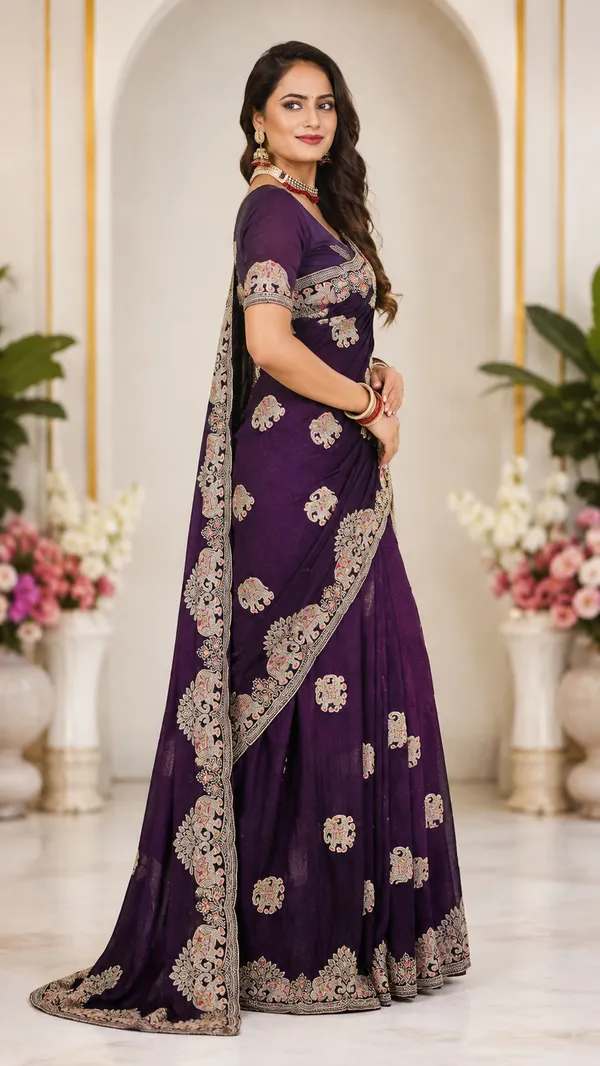 Purple_Embroidered_Saree_for_Women