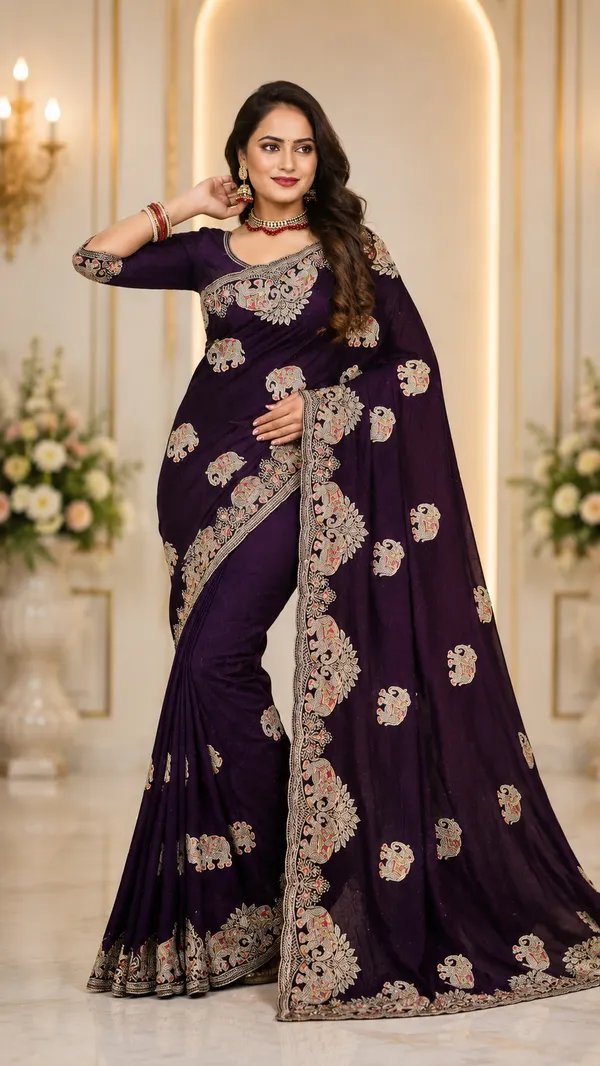 Purple_Embroidered_Saree_for_Women