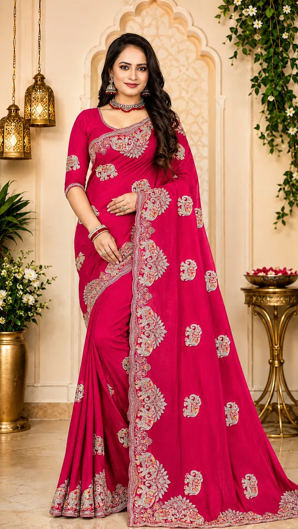 Magenta_Embellished_Saree_for_Women