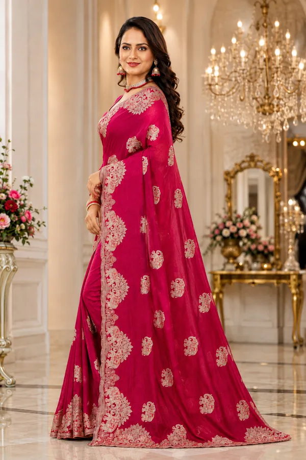 Magenta_Embellished_Saree_for_Women