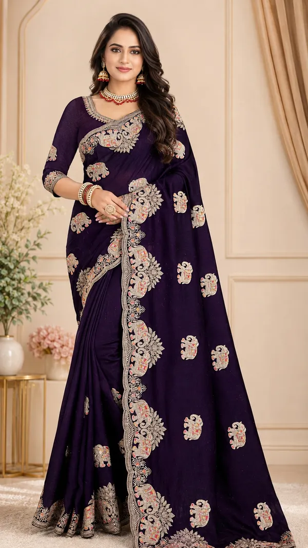 Purple_Embroidered_Saree_for_Women