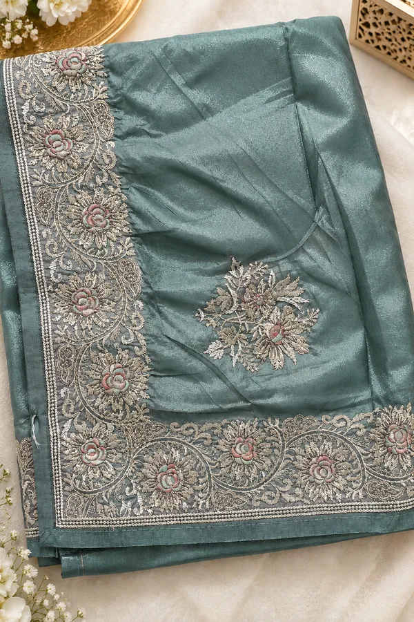 Teal_Silk_Embroidered_Saree_for_Women