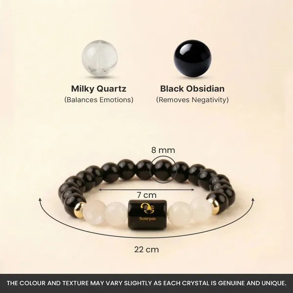 Astropreet_Scorpio_Zodiac_Bracelet_Black_Obsidian_Clear_Quartz_Standard