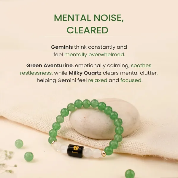 Astropreet_Gemini_Zodiac_Bracelet_Green_Aventurine_Clear_Quartz_Poornima_Energized