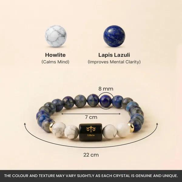 Astropreet_Libra_Zodiac_Bracelet_Lapis_Lazuli_Howlite_Poornima_Energized