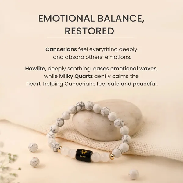 Astropreet_Cancer_Zodiac_Bracelet_Howlite_Clear_Quartz_Poornima_Energized
